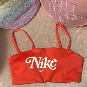 Nike Bright Red Bralette with White Logo size XS!